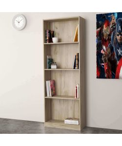 Cosma Libreria Moderna in Legno Rovere Grigio 58x25x165cm cm