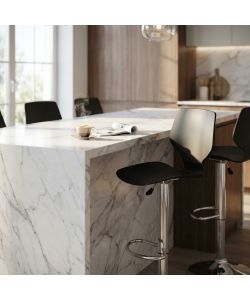 Cosma Sgabello Joshua Metallo Plastica Nero 39,5x44,5x58/78 cm