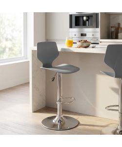 Cosma Sgabello Joshua Grigio Metallo e Plastica 39,5x44,5x58/78 cm