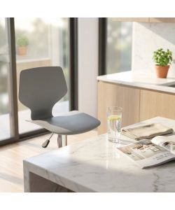 Cosma Sgabello Joshua Grigio Metallo e Plastica 39,5x44,5x58/78 cm