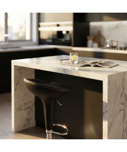 Cosma Sgabello Jago in Metallo e Plastica Nero 39,5x44,5x58/78 h