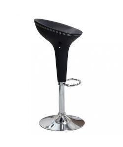 Cosma Sgabello Jago in Metallo e Plastica Nero 39,5x44,5x58/78 h