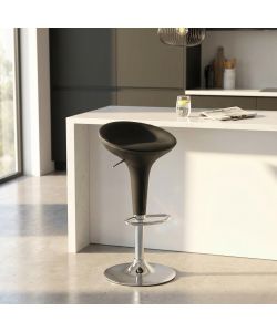Cosma Sgabello Jago Grigio in Metallo e Plastica 39,5x44,5x58/78 cm