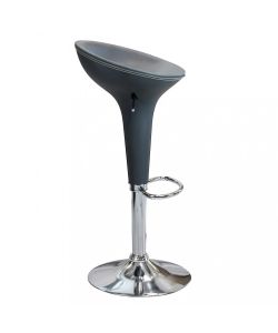 Cosma Sgabello Jago Grigio in Metallo e Plastica 39,5x44,5x58/78 cm