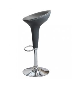 Cosma Sgabello Jago Grigio in Metallo e Plastica 39,5x44,5x58/78 cm