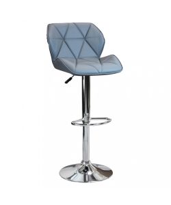 Cosma Sgabello Manuel Grigio in Metallo/Ecopelle 48x44x85/106 cm