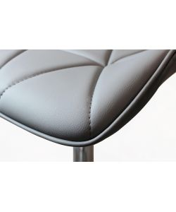 Cosma Sgabello Manuel Grigio in Metallo/Ecopelle 48x44x85/106 cm