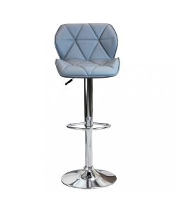 Cosma Sgabello Manuel Grigio in Metallo/Ecopelle 48x44x85/106 cm