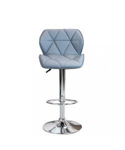Cosma Sgabello Manuel Grigio in Metallo/Ecopelle 48x44x85/106 cm