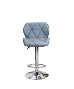 Cosma Sgabello Manuel Grigio in Metallo/Ecopelle 48x44x85/106 cm