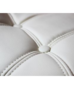 Cosma Sgabello Flynn Bianco in Metallo ed Ecopelle 59x55x95/116 cm