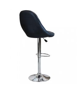 Cosma Sgabello Flynn Nero in Ecopelle 59x55x95/116 cm Metallo Moderno