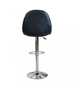 Cosma Sgabello Flynn Nero in Ecopelle 59x55x95/116 cm Metallo Moderno