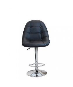 Cosma Sgabello Flynn Nero in Ecopelle 59x55x95/116 cm Metallo Moderno