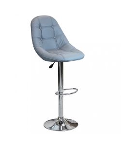Cosma Sgabello Flynn Grigio Metallo/Ecopelle 59x55x95/116 cm Moderno