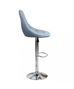 Cosma Sgabello Flynn Grigio Metallo/Ecopelle 59x55x95/116 cm Moderno