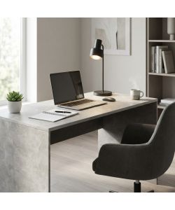 Cosma Scrivania Josie Grigio Effetto Cemento 138,5x68x75 cm Rettangolare