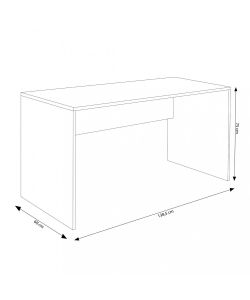 Cosma Scrivania Josie Grigio Effetto Cemento 138,5x68x75 cm Rettangolare