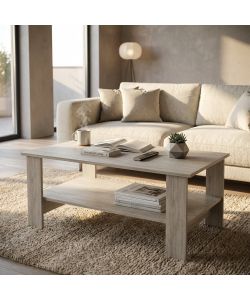 Cosma Tavolino Salotto Pino Chiaro 100x55x41 cm Moderno Rettangolare