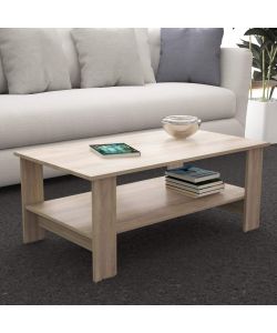 Cosma Tavolino Salotto Rovere Chiaro 100x55x41 cm Moderno Rettangolare