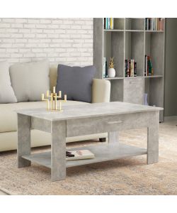 Cosma Tavolino da Salotto Myrto Grigio Effetto Cemento 110x60x44 cm