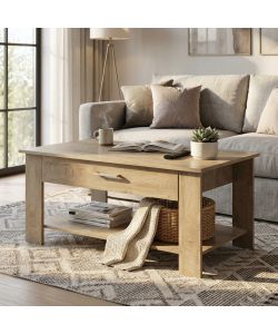 Cosma Tavolino Salotto Myrto Rovere Chiaro 110x60x44 cm Moderno
