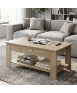 Cosma Tavolino Salotto Myrto Rovere Chiaro 110x60x44 cm Moderno