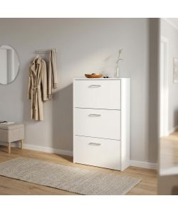 Cosma Scarpiera Moderna 3 Ante a Ribalta Bianco 59x25x105 cm