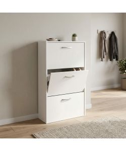 Cosma Scarpiera Moderna 3 Ante a Ribalta Bianco 59x25x105 cm