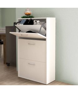 Cosma Scarpiera Moderna 3 Ante a Ribalta Bianco 59x25x105 cm