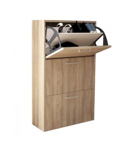 Cosma Scarpiera moderna 3 ante a ribalta olmo chiaro 59x25x105 cm