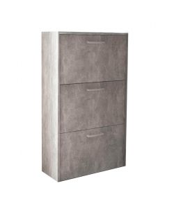 Cosma Scarpiera 3 Ante a Ribalta Grigio Effetto Cemento 59x25x105 cm