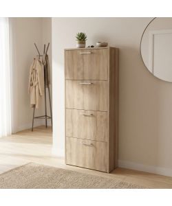 Cosma Scarpiera Moderna 4 Ante a Ribalta Olmo Chiaro 59x25x140 cm
