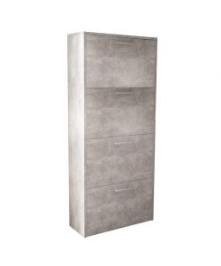 Cosma Scarpiera Moderna 4 Ante a Ribalta Grigio Cemento 59x25x140 cm