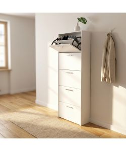 Cosma Scarpiera moderna 5 ante ribalta Bianco 59x25x172 cm salvaspazio