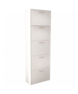 Cosma Scarpiera moderna 5 ante ribalta Bianco 59x25x172 cm salvaspazio