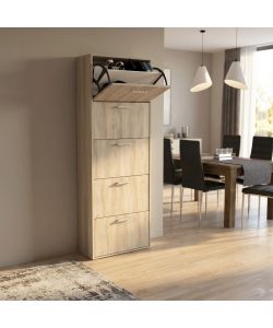 Cosma Scarpiera 5 Ante a Ribalta Olmo Chiaro 59x25x172 cm Moderna