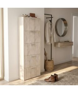 Cosma Scarpiera 5 Ante a Ribalta Pino Chiaro 59x25x172 cm Moderna