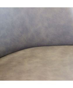 Homeness Poltrona Sissy Ecopelle Marrone Senza Braccioli 50x50x76 cm