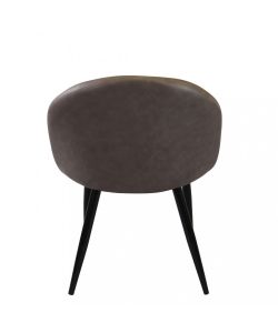 Homeness Poltrona Sissy Ecopelle Marrone Senza Braccioli 50x50x76 cm