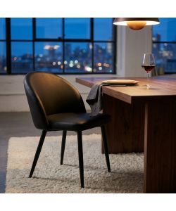 Cosma Poltrona Sissy Ecopelle Nero 50x50x76 cm Senza Braccioli