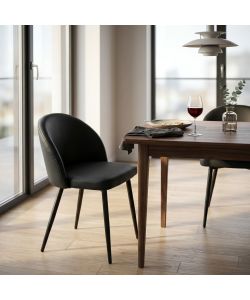 Cosma Poltrona Sissy Ecopelle Nero 50x50x76 cm Senza Braccioli