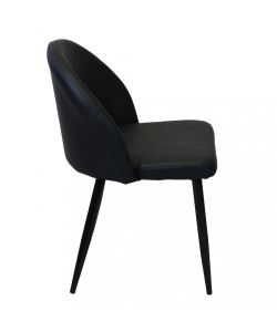 Cosma Poltrona Sissy Ecopelle Nero 50x50x76 cm Senza Braccioli