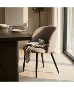 Cosma Poltrona Yasmina Velluto Tortora 50x50x76 cm Senza Braccioli