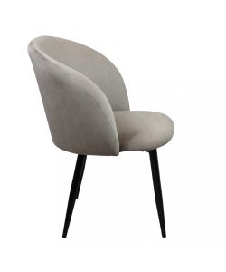 Cosma Poltrona Yasmina Velluto Tortora 50x50x76 cm Senza Braccioli