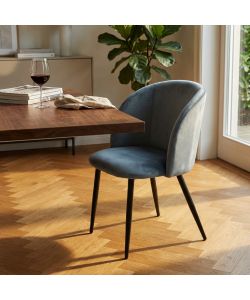 Cosma Poltrona Yasmina Velluto Grigio 50x50x76 cm Senza Braccioli
