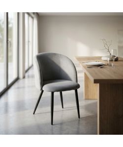 Cosma Poltrona Yasmina Velluto Grigio 50x50x76 cm Senza Braccioli