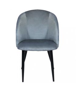 Cosma Poltrona Yasmina Velluto Grigio 50x50x76 cm Senza Braccioli