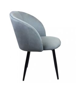 Cosma Poltrona Yasmina Velluto Grigio 50x50x76 cm Senza Braccioli