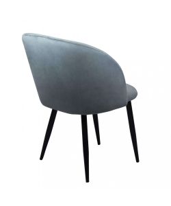 Cosma Poltrona Yasmina Velluto Grigio 50x50x76 cm Senza Braccioli